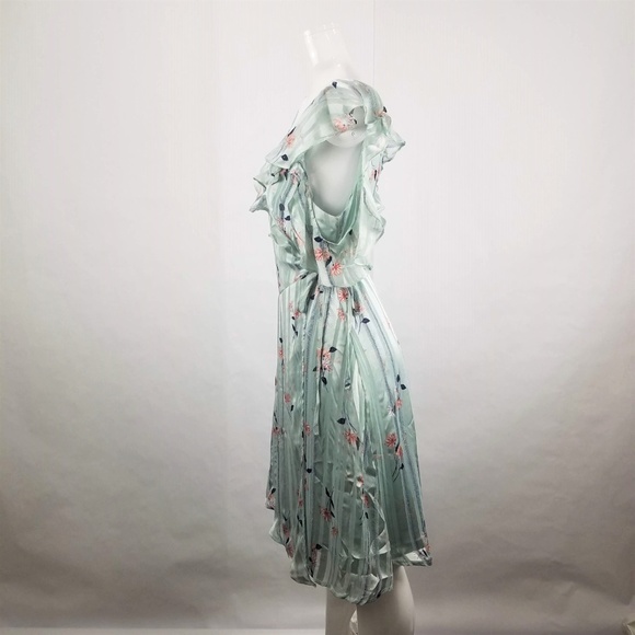 ASTR Mint Josie Ruffle Cold Shoulder Mini Dress - Picture 5 of 7